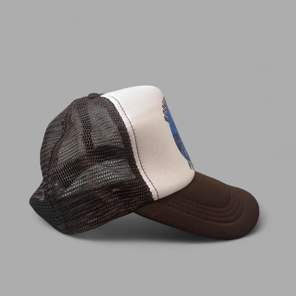 Boogie Nights Vintage Trucker Hat Brown Mesh Snapback Graphic Cap OSFM